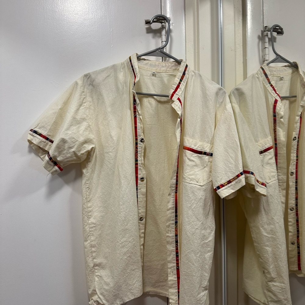 Vintage Cream Button-Up Shirt